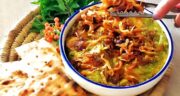 طرز تهیه آش سبزی شیرازی خوشمزه و مقوی با گوشت با دستور محلی
