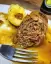 طرز تهیه ریندر رولادن آلمانی خوشمزه با گوشت و ژامبون و سیب زمینی