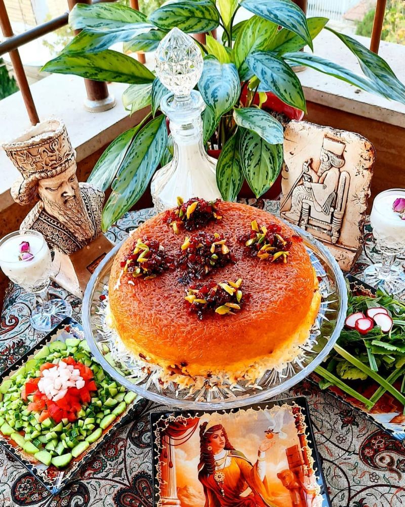 طرز تهیه ته چین شیرازی خوشمزه و مجلسی با مرغ و بادمجان
