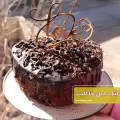 طرز تهیه کیک دبل چاکلت خوشمزه و کافی شاپی همراه با گاناش