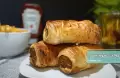 طرز تهیه رولت سوسیس و قارچ و پنیر همراه با خمیر مخصوص