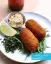 طرز تهیه کروکت گوشت چرخ کرده ساده و خوشمزه با سس بشامل