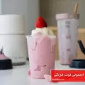 طرز تهیه اسموتی توت فرنگی و موز و سیب به همراه شیر و بستنی