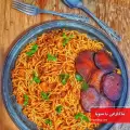 طرز تهیه ماکارونی با سویا ساده و خوشمزه با قارچ و سیب زمینی