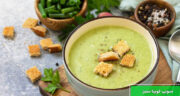 طرز تهیه سوپ لوبیا سبز مقوی و رژیمی با مرغ و قارچ برای کودک