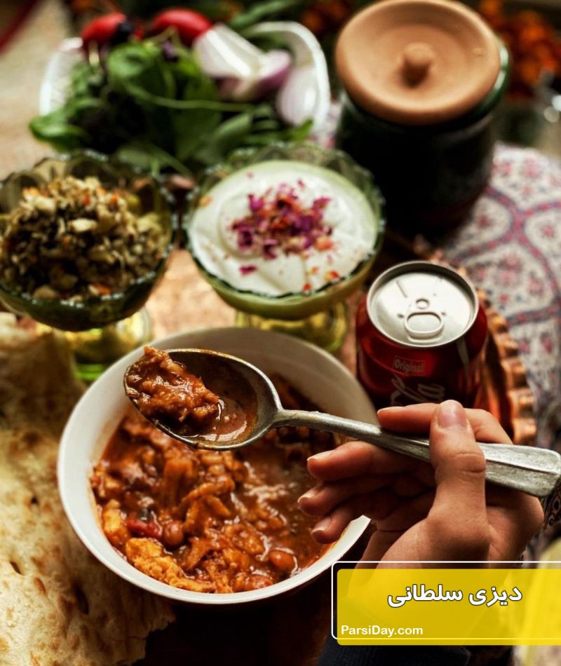طرز تهیه دیزی سلطانی سنتی لذیذ و مجلسی با گوشت و لوبیا سفید
