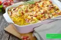 طرز تهیه گراتن سوسیس لذیذ و مجلسی با سیب زمینی و سس بشامل