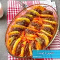 طرز تهیه راتاتویی با گوشت چرخ کرده خوشمزه و ساده در قابلمه و فر