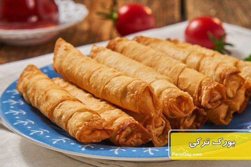 طرز تهیه بورک ترکی ساده و پنیری با گوشت و خمیر یوفکا بدون فر