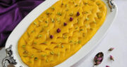 طرز تهیه حلوا زرد شیرازی خوشرنگ و خوشمزه با آرد برنج به روش اصلی