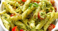 طرز تهیه پاستا با سس ریحان و مرغ آسان و سریع با طعم عالی