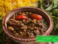 طرز تهیه خورش خرفه خوشمزه و مجلسی و حرفه ای با گوشت با چشم بلبلی
