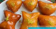 طرز تهیه نجمات سمید شیرینی عربی مخصوص ماه رمضان + عکس