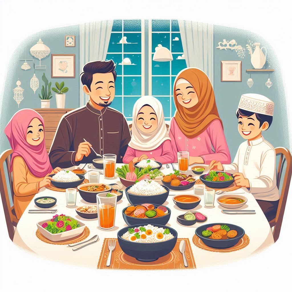 نقاشی ماه رمضان رنگ شده