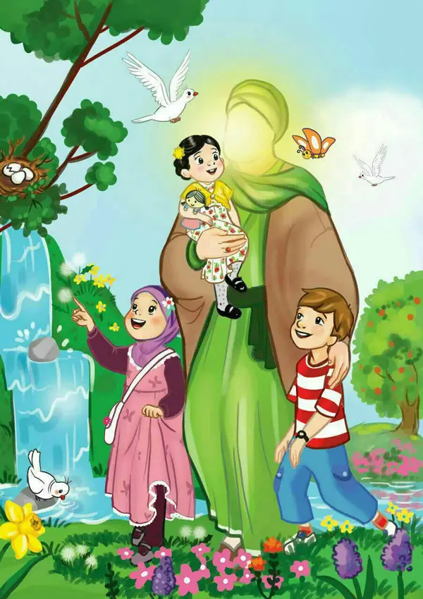 نقاشی در مورد نیمه شعبان رنگ شده