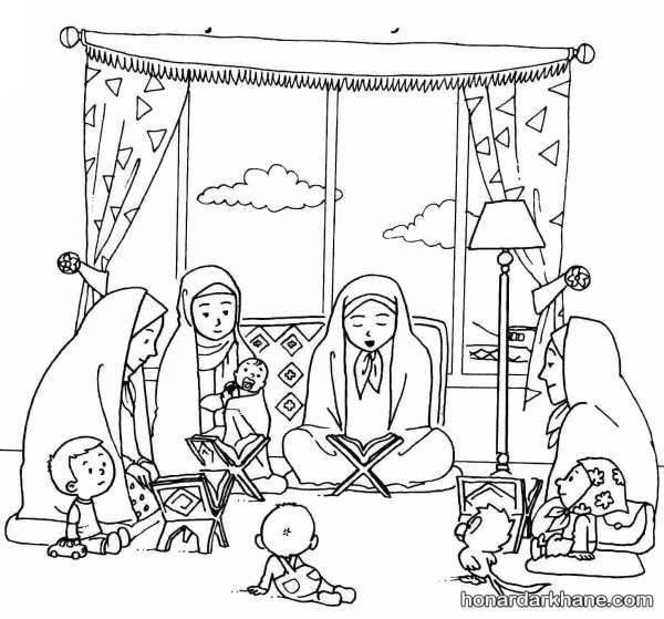 نقاشی درمورد ماه رمضان