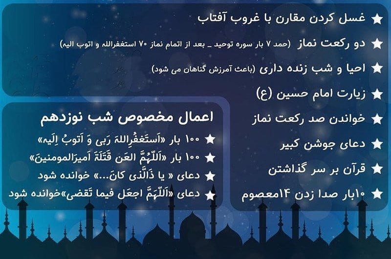 اعمال شب نوزدهم ماه رمضان 1403 در مفاتیح + صوتی و pdf
