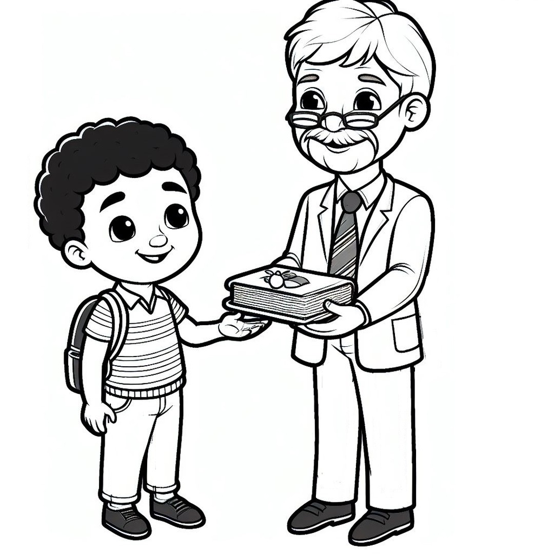 نقاشی درباره روز معلم پسرانه