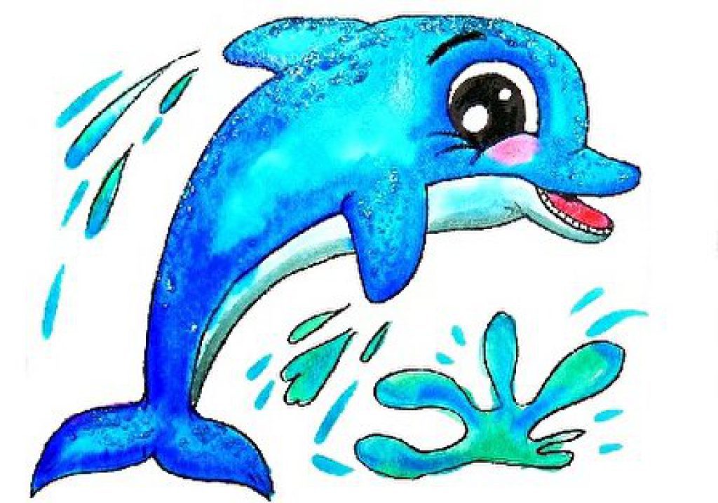 نقاشی پسر دلفینی ۲