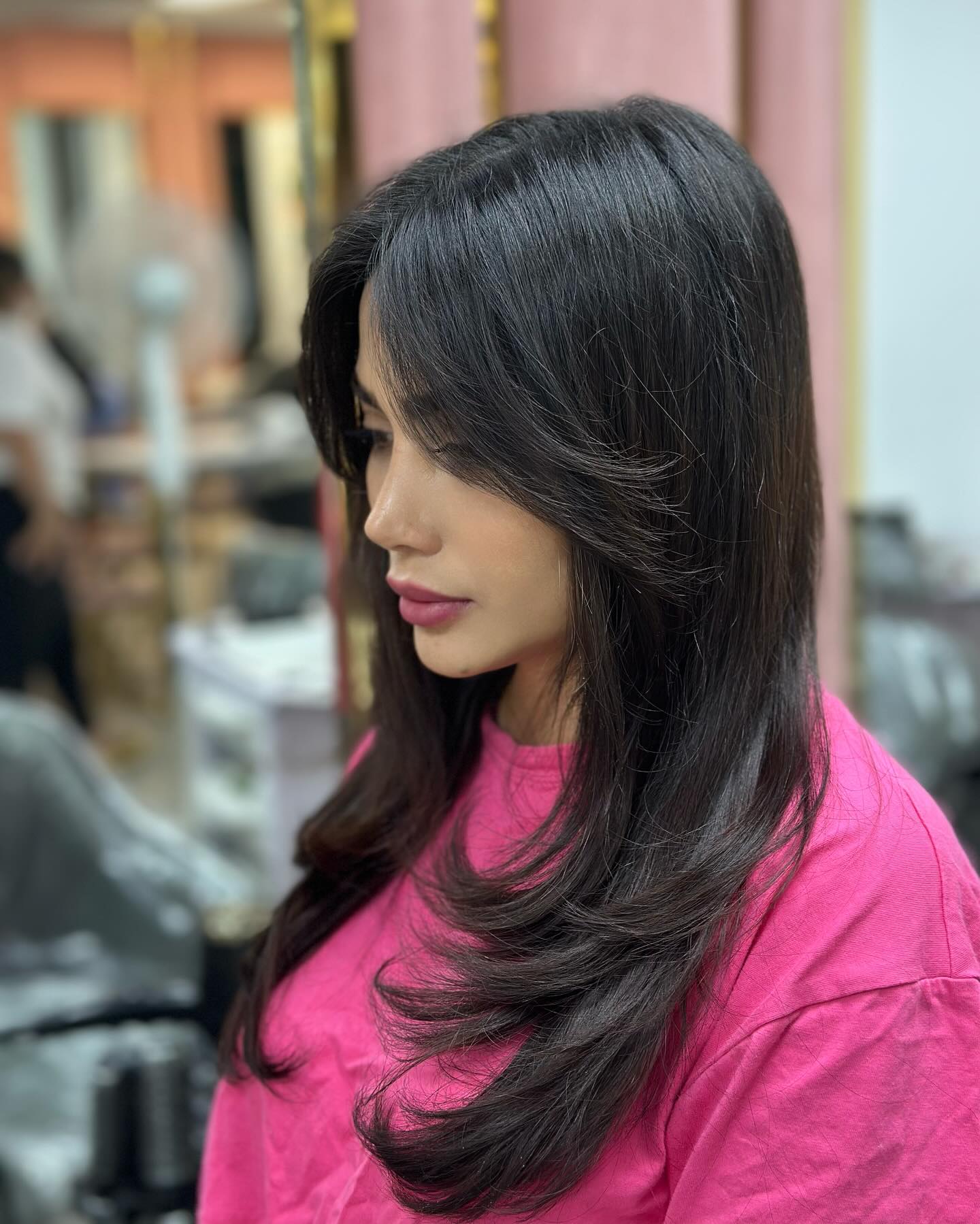 مدل مو چتری پرده ای دخترانه