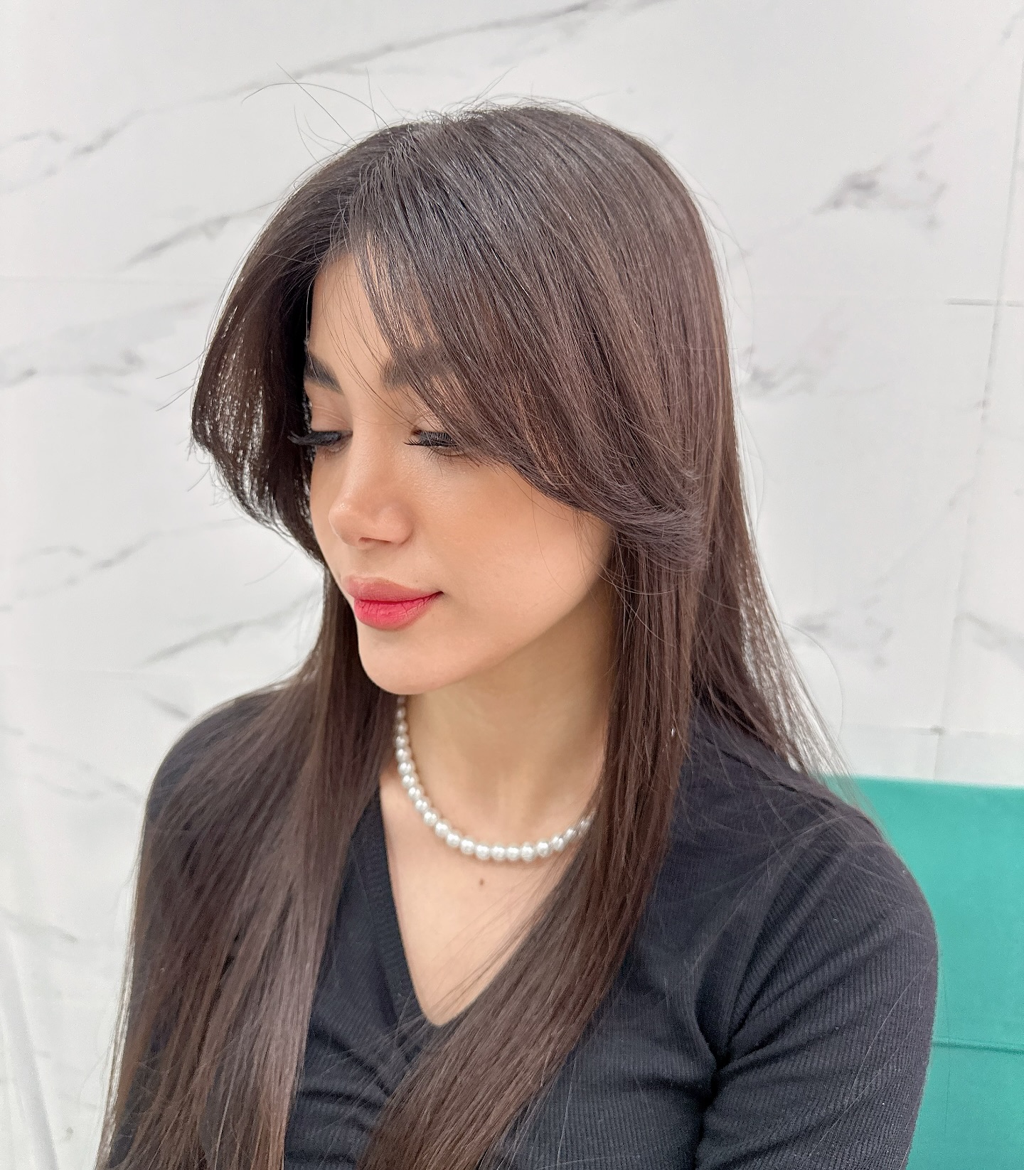 مدل مو چتری پرده ای بلند