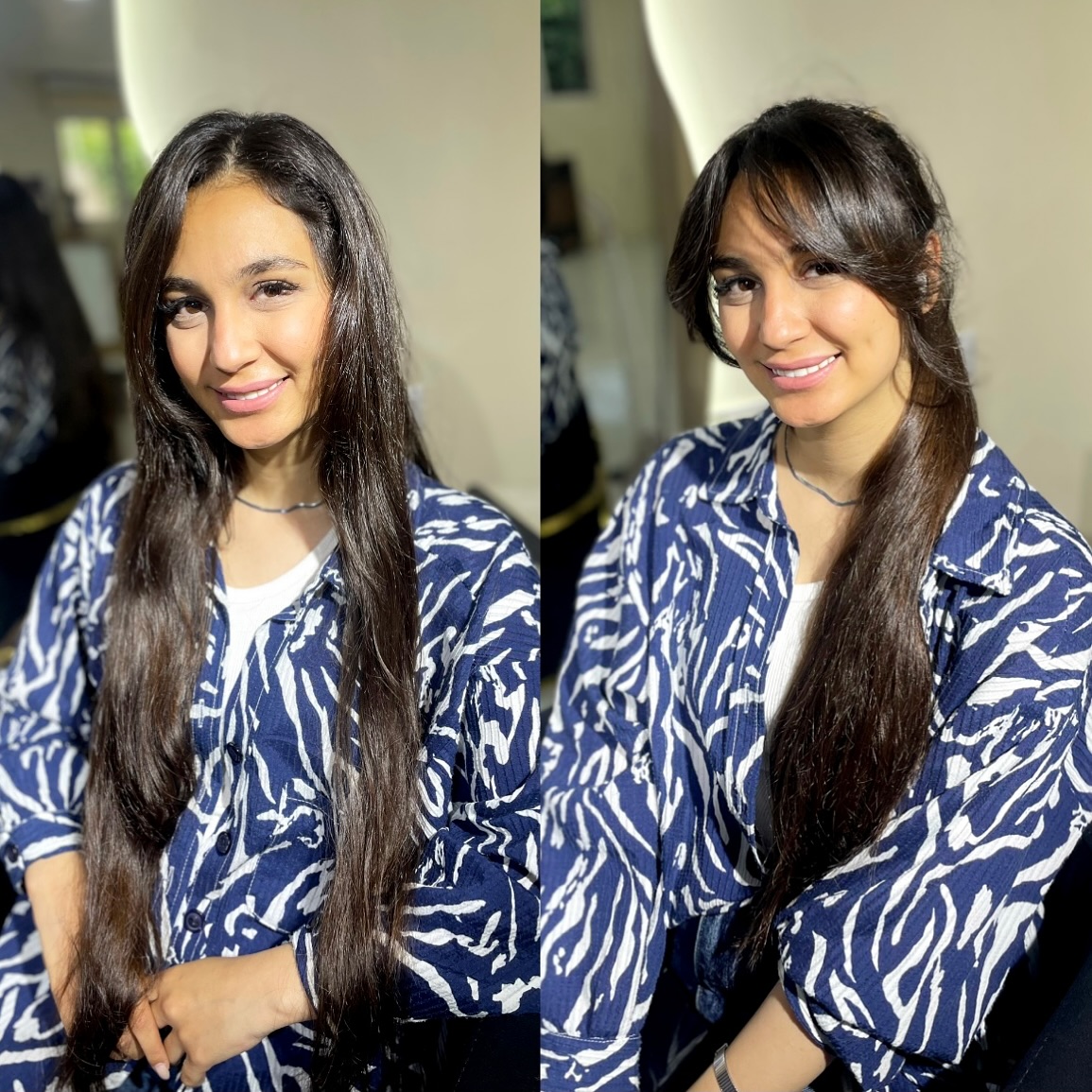 مدل مو چتری پرده ای بلند