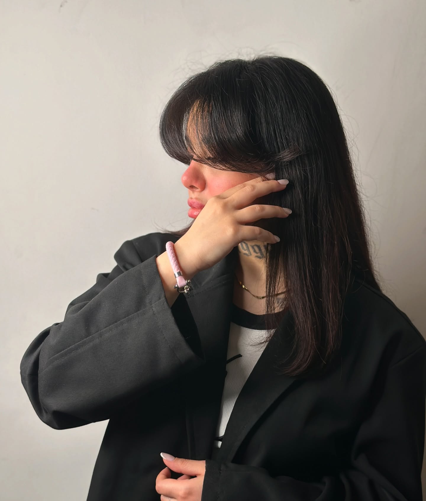 مدل مو چتری پرده ای برای صورت گرد