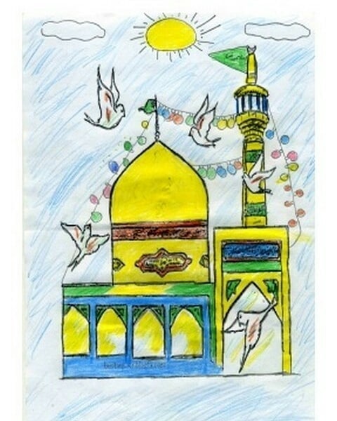 نقاشی امام رضا آسان