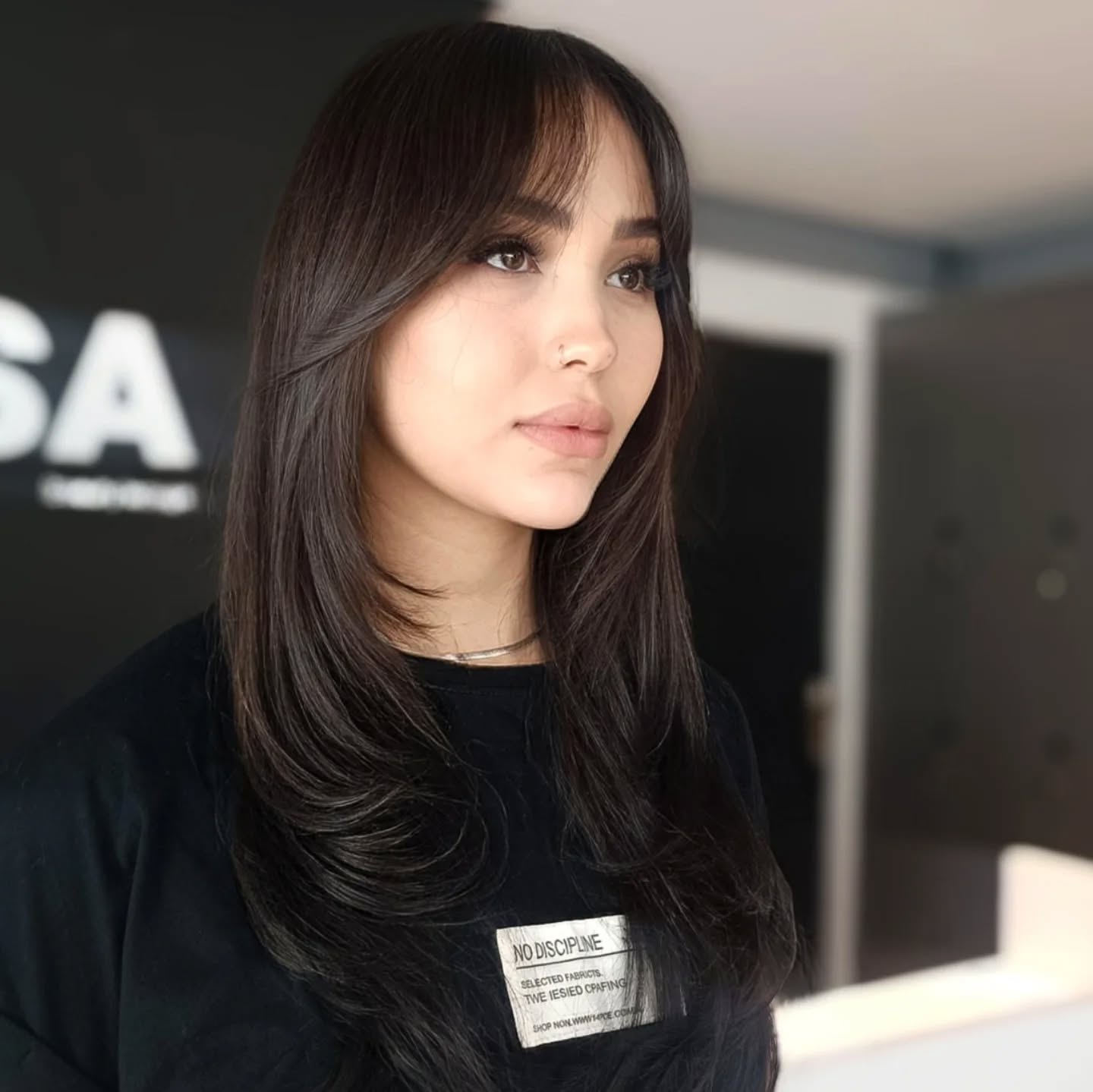 مدل مو چتری پرده ای بلند