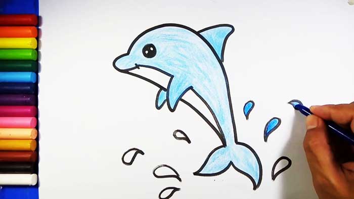 نقاشی پسر دلفینی سخت