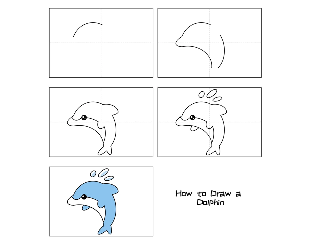 نقاشی پسر دلفینی سخت