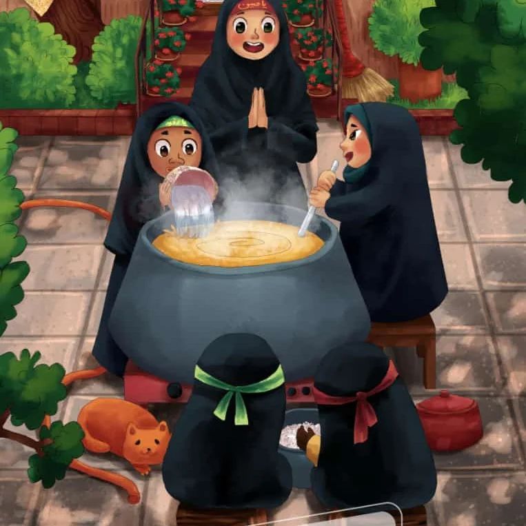 نقاشی امام حسین با مداد رنگی