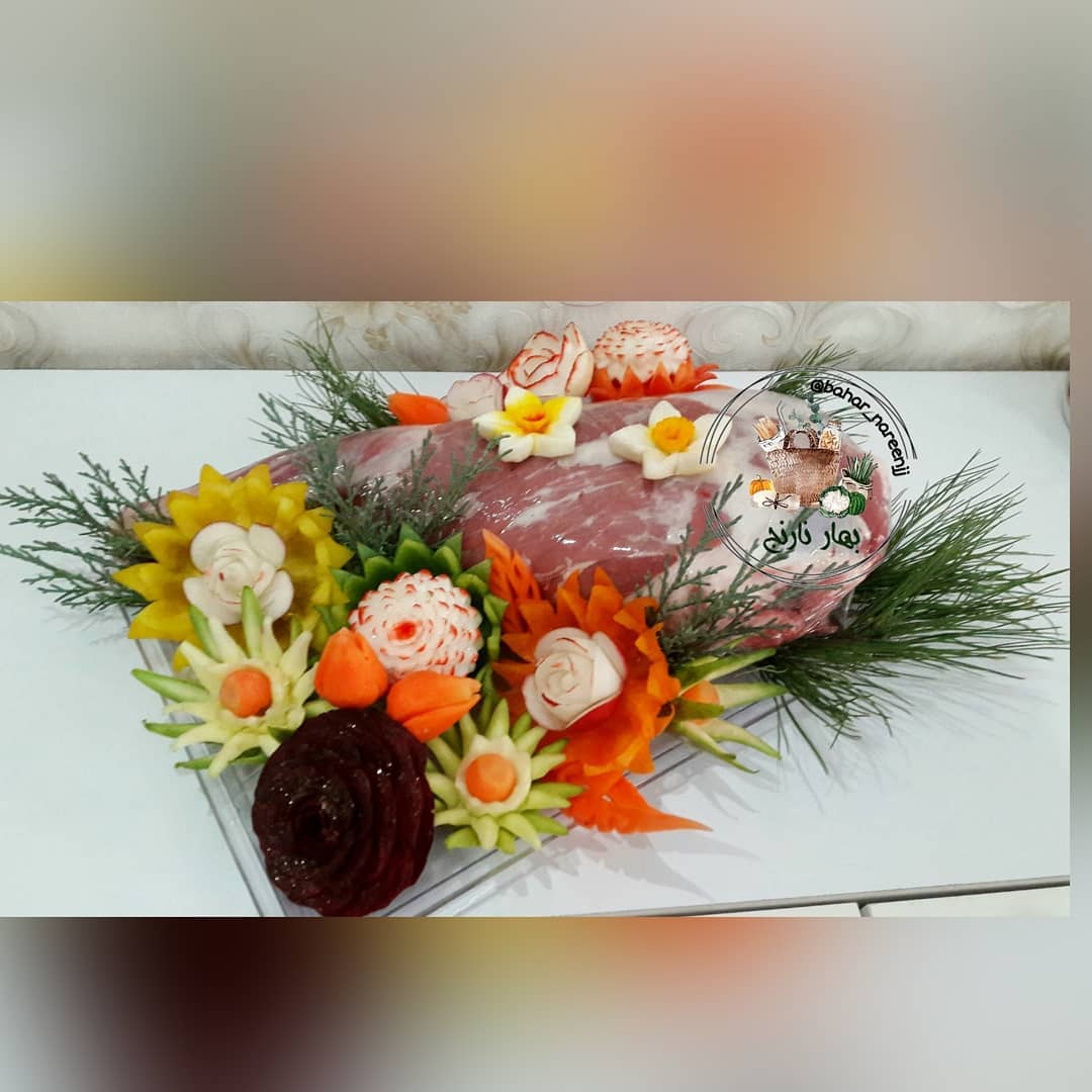 تزیین گوشت برای عید قربان عروس