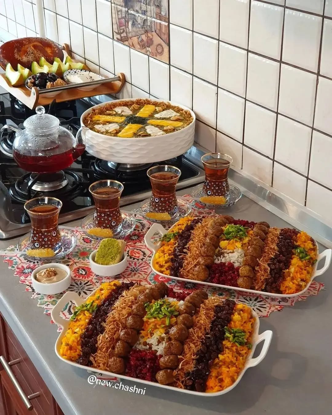تزیین عدس پلو با زرشک
