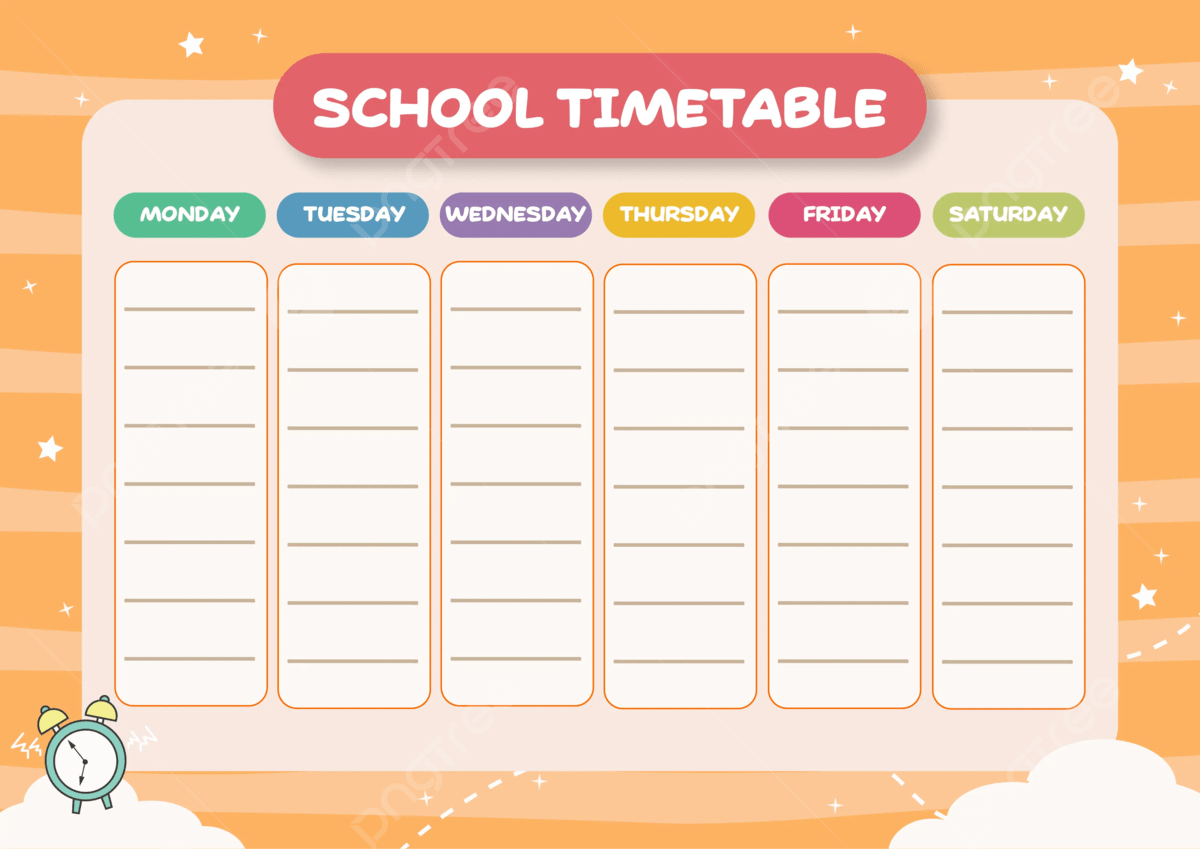 طراحی برنامه هفتگی مدرسه