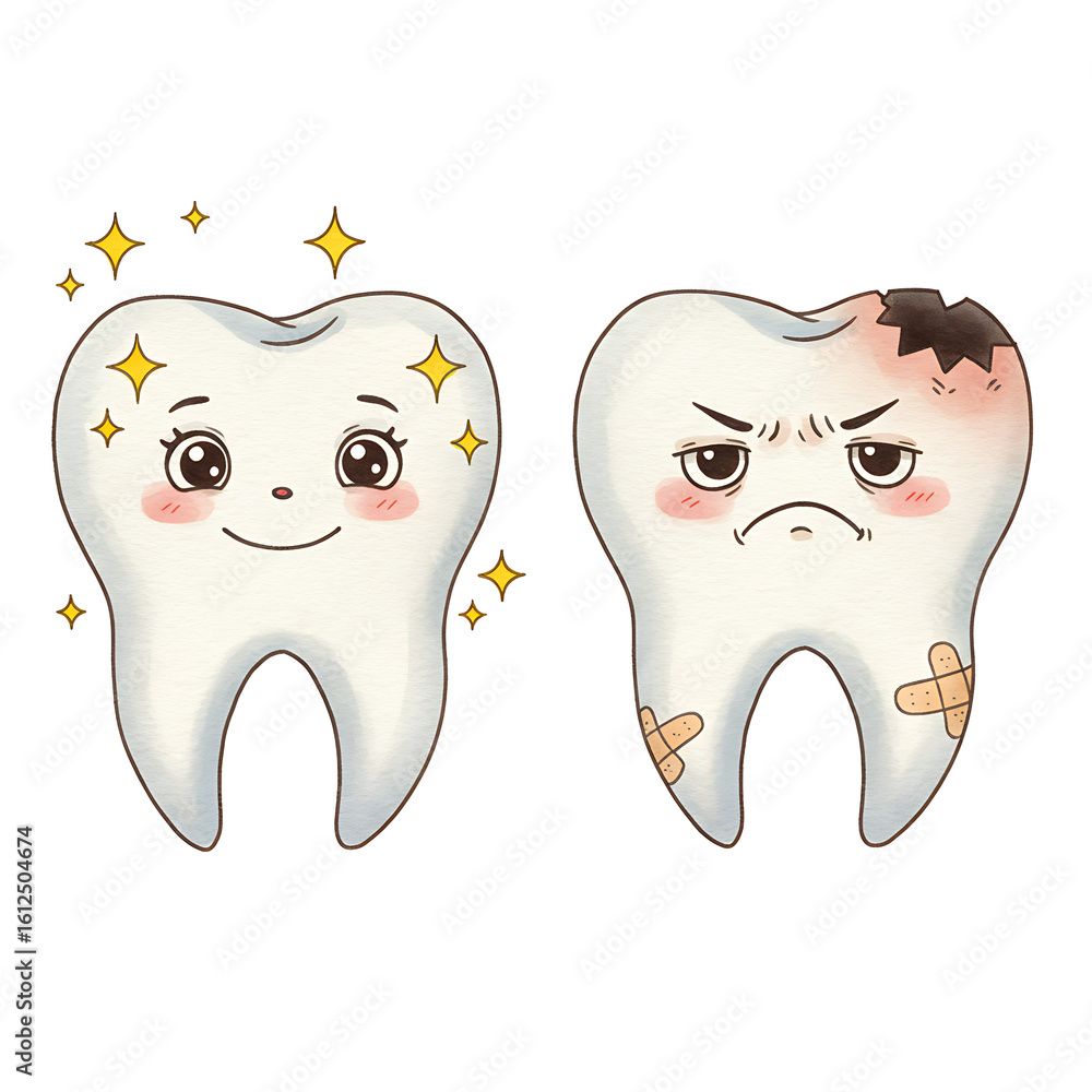 نقاشی دندان خراب کودکانه