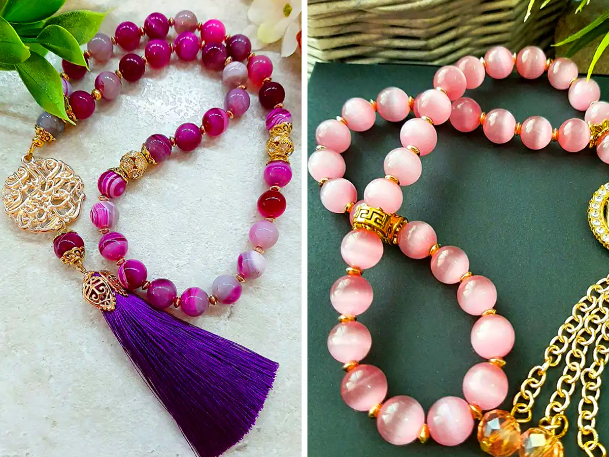 تعبیر خواب تسبیح قرمز، صورتی، سیاه و سفید برای دختر مجرد