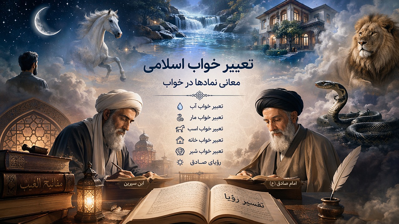 تعبیر خواب ابن سیرین, تعبیر خواب امام صادق, تعبیر خواب اسلامی, معانی نمادها در خواب, تفسیر رؤیا, تعبیر خواب آب, تعبیر خواب مار, تعبیر خواب اسب, تعبیر خواب خانه, تعبیر خواب شیر, رؤیای صادق,