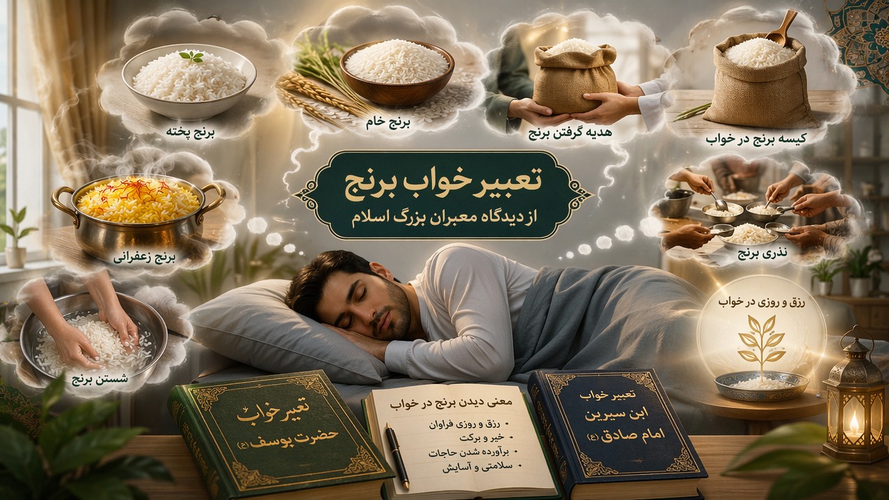 تعبیر خواب برنج حضرت یوسف, تعبیر خواب برنج پخته, برنج خام در خواب, معنی دیدن برنج در خواب, رزق و روزی در خواب, ابن سیرین برنج, امام صادق برنج, هدیه گرفتن برنج, کیسه برنج در خواب, نذری برنج, شستن برنج در خواب, برنج زعفرانی در خواب,