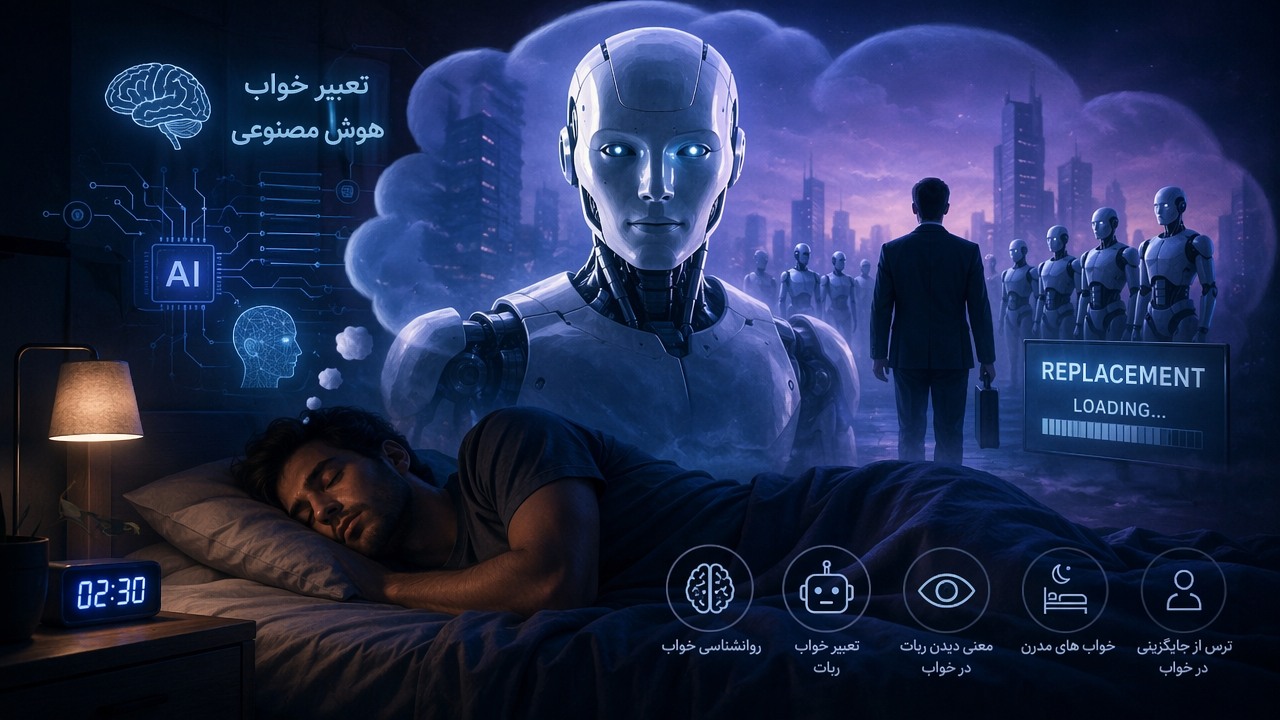تعبیر خواب هوش مصنوعی, تعبیر خواب ربات, خواب و فناوری, ترس از جایگزینی در خواب, معنی دیدن ربات در خواب, خواب های مدرن, روانشناسی خواب, 