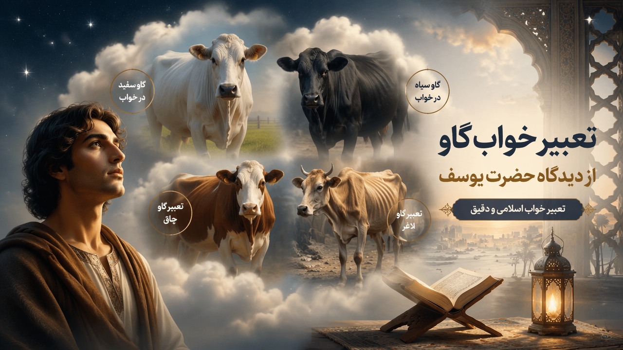 تعبیر خواب گاو حضرت یوسف, تعبیر خواب گاو, گاو در خواب, تعبیر گاو چاق, تعبیر گاو لاغر, معنی گاو در خواب, تعبیر خواب یوسف, تعبیر خواب اسلامی, گاو سفید در خواب, گاو سیاه در خواب, 