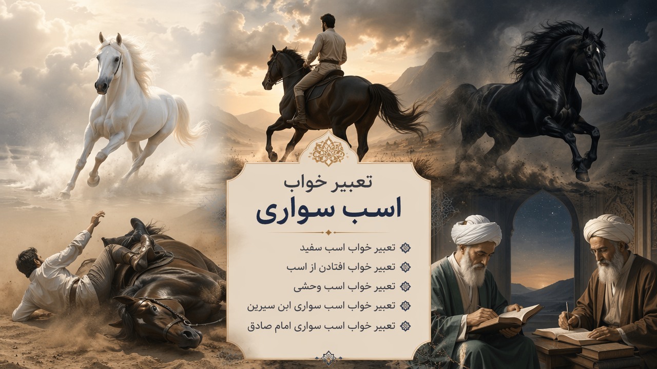 تعبیر خواب اسب سواری, تعبیر خواب اسب سفید, تعبیر خواب افتادن از اسب, تعبیر خواب اسب وحشی, تعبیر خواب اسب سواری ابن سیرین, تعبیر خواب اسب سواری امام صادق,