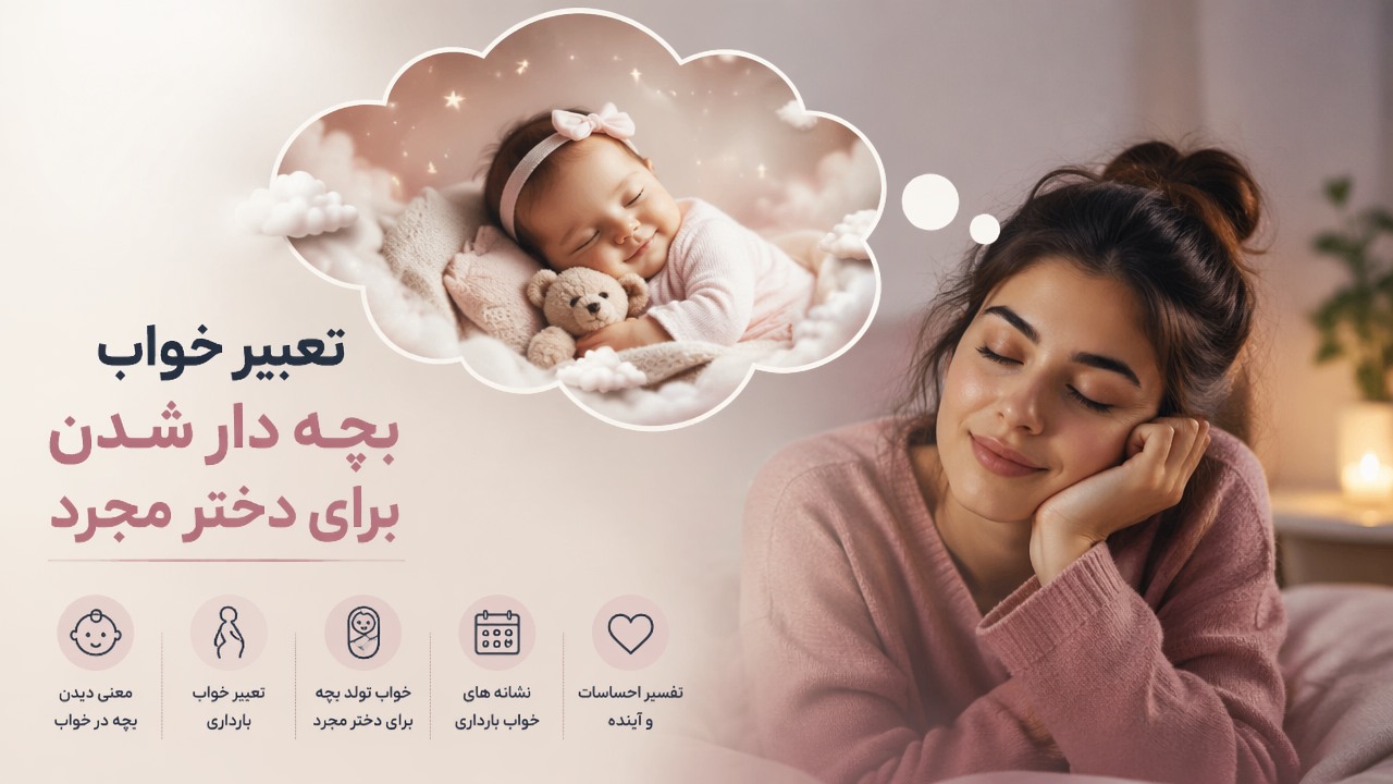 تعبیر خواب بچه دار شدن دختر مجرد, تعبیر خواب بارداری دختر مجرد, خواب تولد بچه برای دختر مجرد, معنی دیدن بچه در خواب, نشانه های خواب بارداری, 