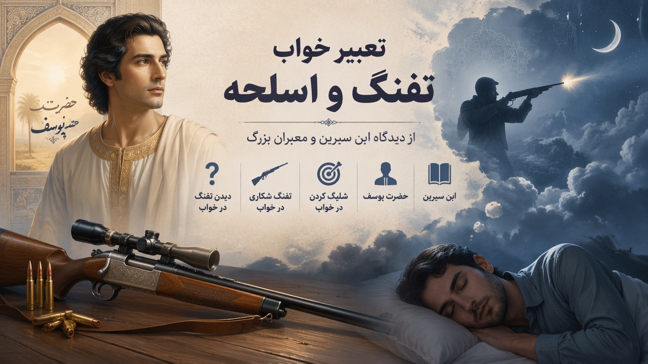 تعبیر خواب تفنگ, تعبیر خواب اسلحه, حضرت یوسف, دیدن تفنگ در خواب, ابن سیرین, تعبیر خواب تفنگ شکاری, خواب شلیک کردن, 