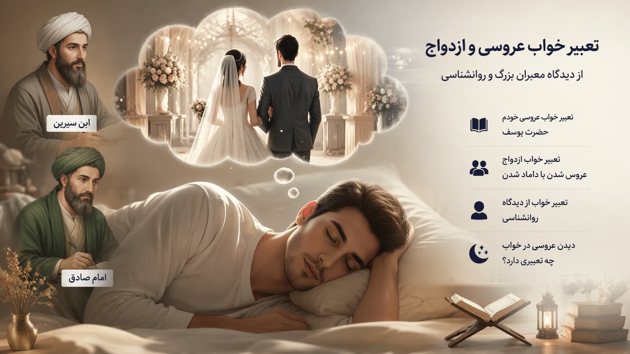 تعبیر خواب عروسی خودم حضرت یوسف, تعبیر خواب عروسی, تعبیر خواب ازدواج, دیدن عروسی در خواب, تعبیر خواب عروس شدن, تعبیر خواب داماد شدن, ابن سیرین, امام صادق, تعبیر خواب روانشناسی,
