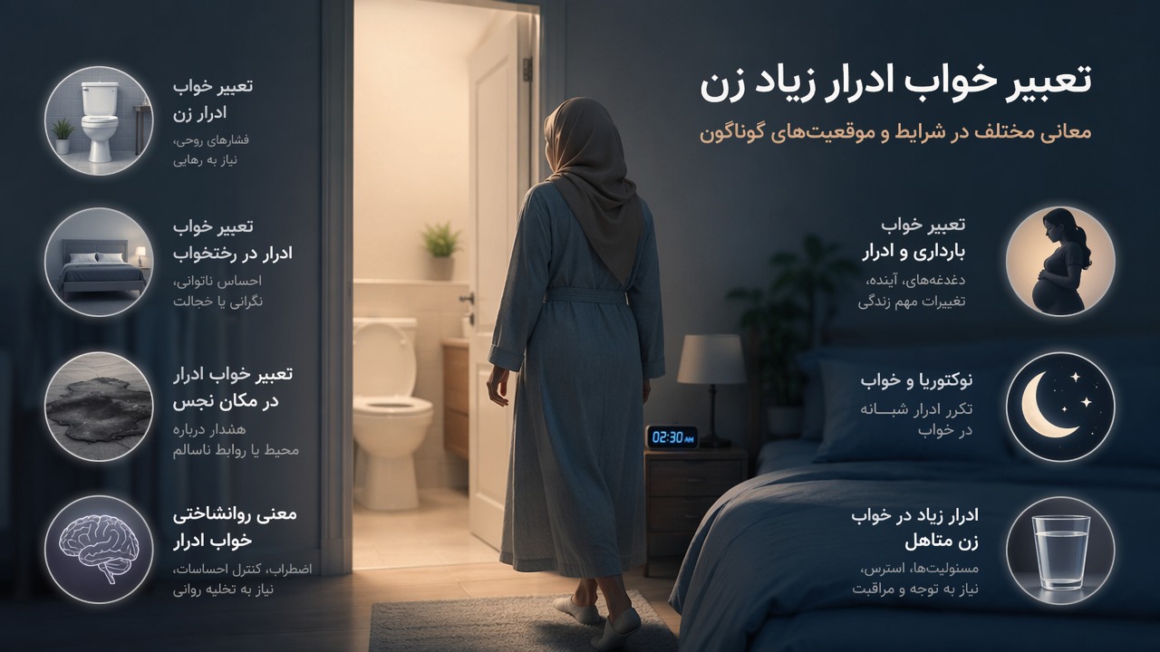 تعبیر خواب ادرار زیاد زن, تعبیر خواب ادرار زن, خواب ادرار کردن زن, ادرار زیاد در خواب زن متاهل, تعبیر خواب ادرار در رختخواب, تعبیر خواب ادرار در مکان نجس, معنی روانشناختی خواب ادرار, نوکتوریا و خواب, تعبیر خواب بارداری و ادرار, تکرر ادرار شبانه در خواب, 