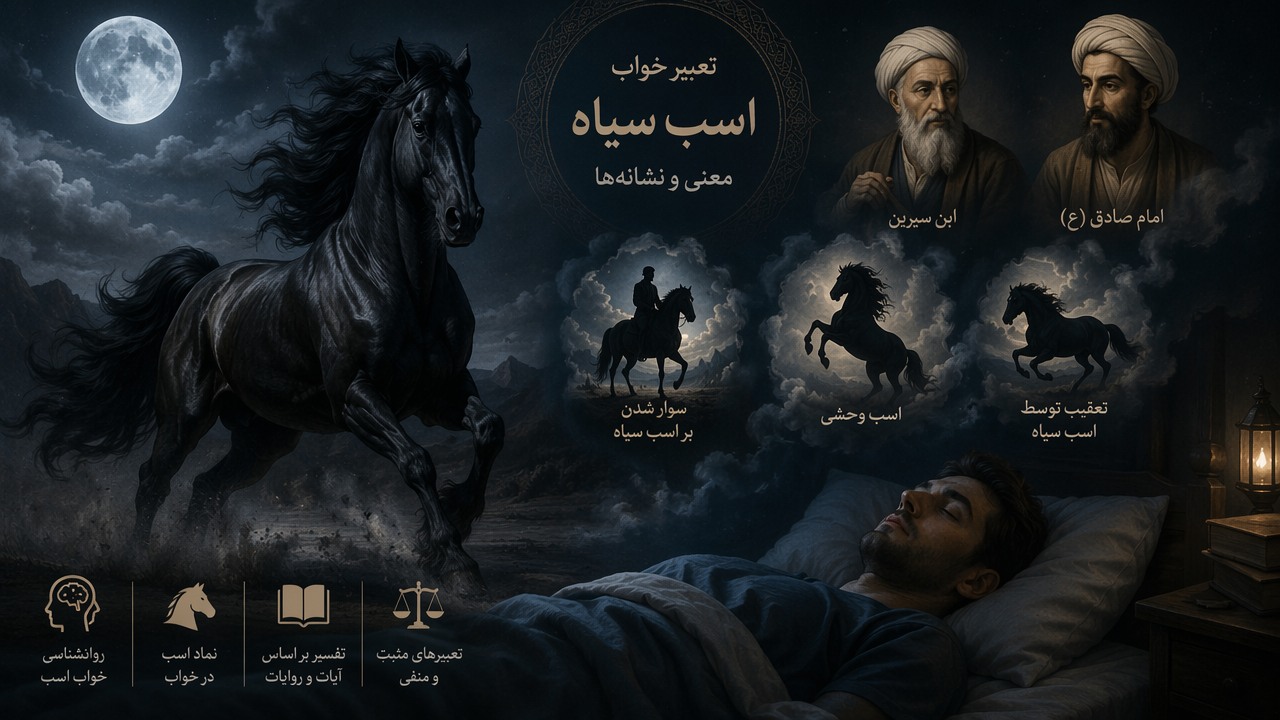 تعبیر خواب اسب سیاه, معنی خواب اسب, اسب سیاه در خواب, تعبیر اسب وحشی, روانشناسی خواب اسب, ابن سیرین اسب سیاه, تعبیر امام صادق اسب, سوار شدن بر اسب سیاه, تعقیب توسط اسب سیاه, نماد اسب در خواب, 