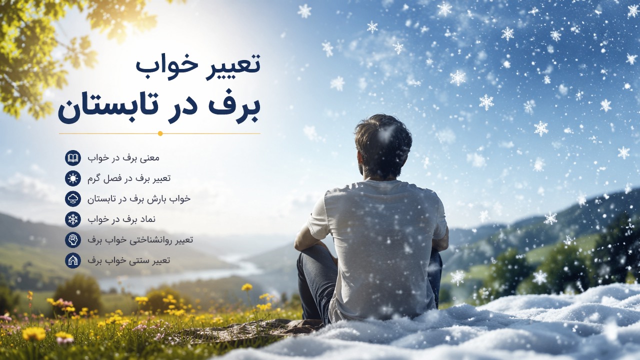 تعبیر خواب برف در تابستان, معنی برف در خواب, تعبیر برف در فصل گرم, خواب بارش برف در تابستان, نماد برف در خواب, تعبیر خواب برف سفید, تعبیر روانشناختی خواب برف, تعبیر سنتی خواب برف,