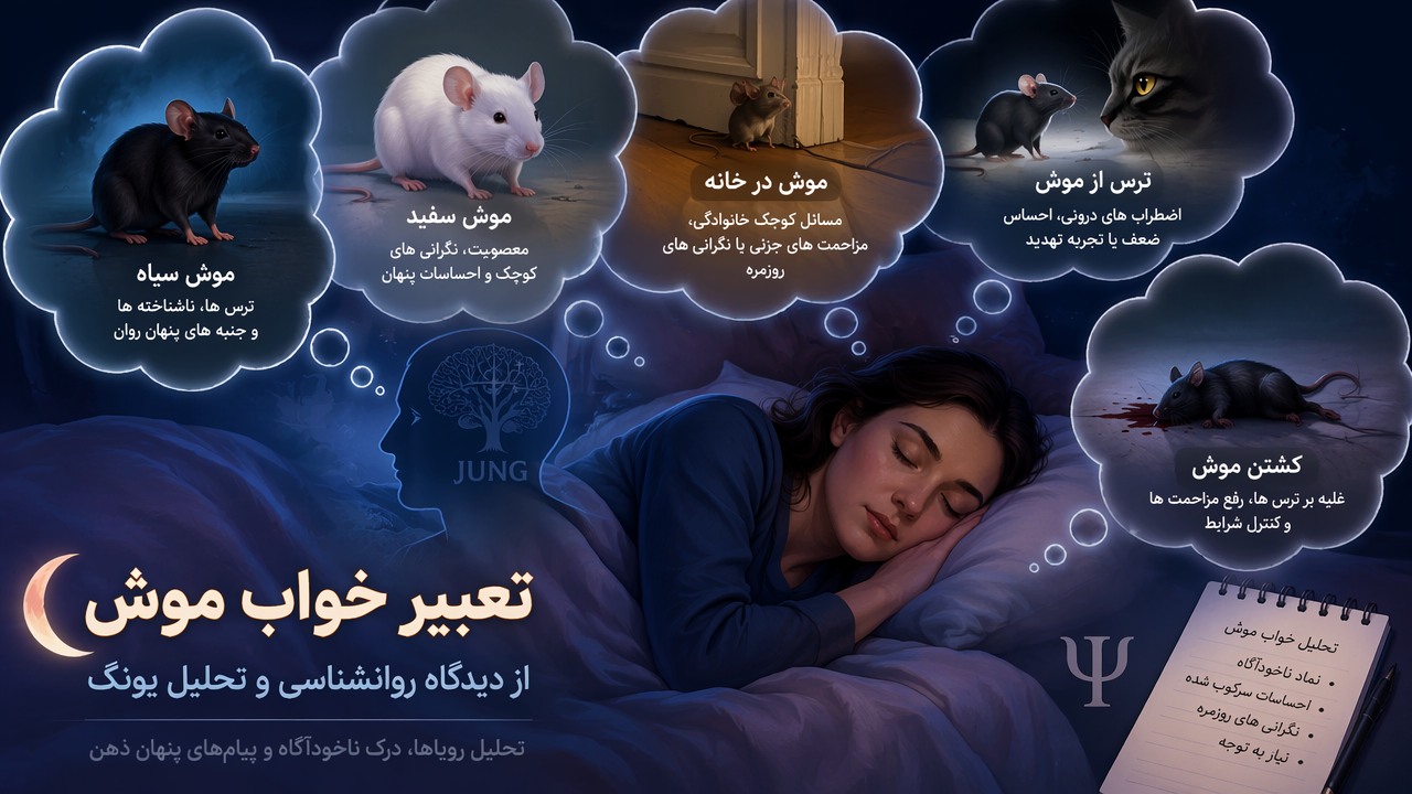 تعبیر خواب موش روانشناسی, معنی دیدن موش در خواب, موش در خواب از نظر یونگ, تعبیر کشتن موش در خواب, موش سیاه یا سفید در خواب, موش در خانه در خواب, ترس از موش در خواب, تحلیل خواب موش, 