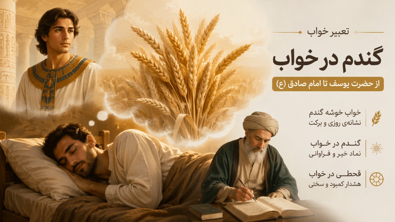 تعبیر خواب گندم, حضرت یوسف, خواب خوشه گندم, تعبیر خواب امام صادق, گندم در خواب, روزیت, قحطی, 